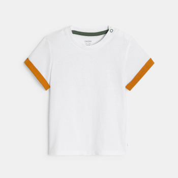 سالوبيت قصير مخطط وتي شيرت بني اللون للرضيع الولد